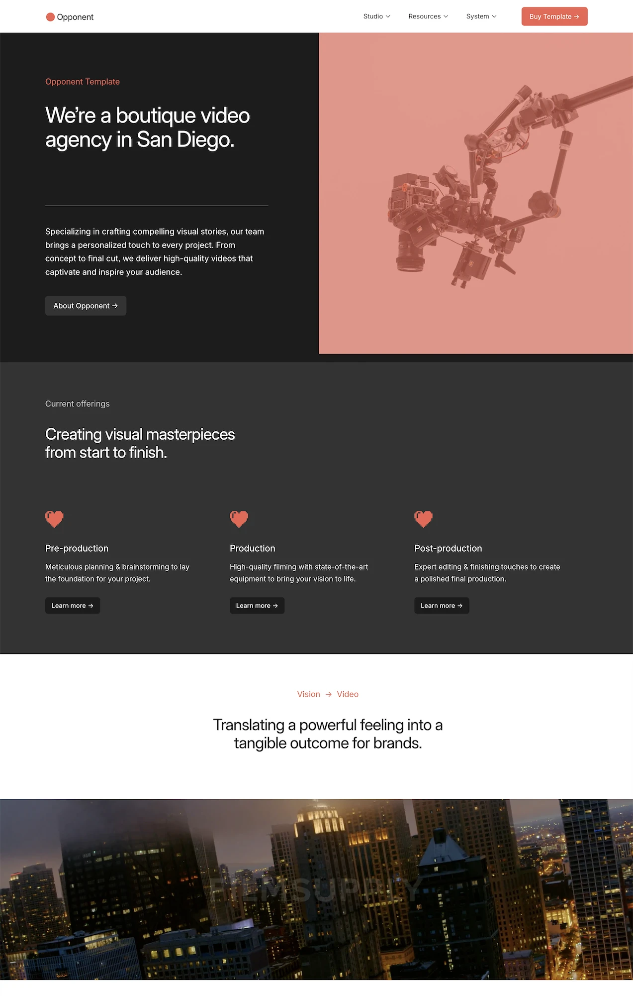 Opponent | A Premium Squarespace 7.1 Website Template for Creative Agencies by Studio Mesa