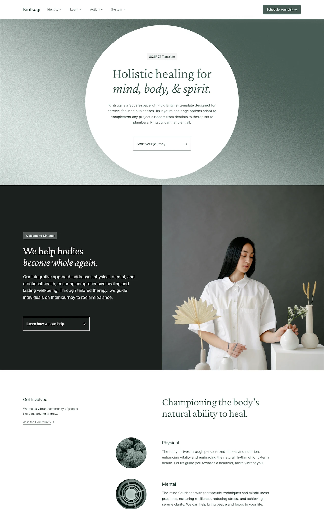 Kintsugi | A Premium Squarespace 7.1 Website Template by Studio Mesa