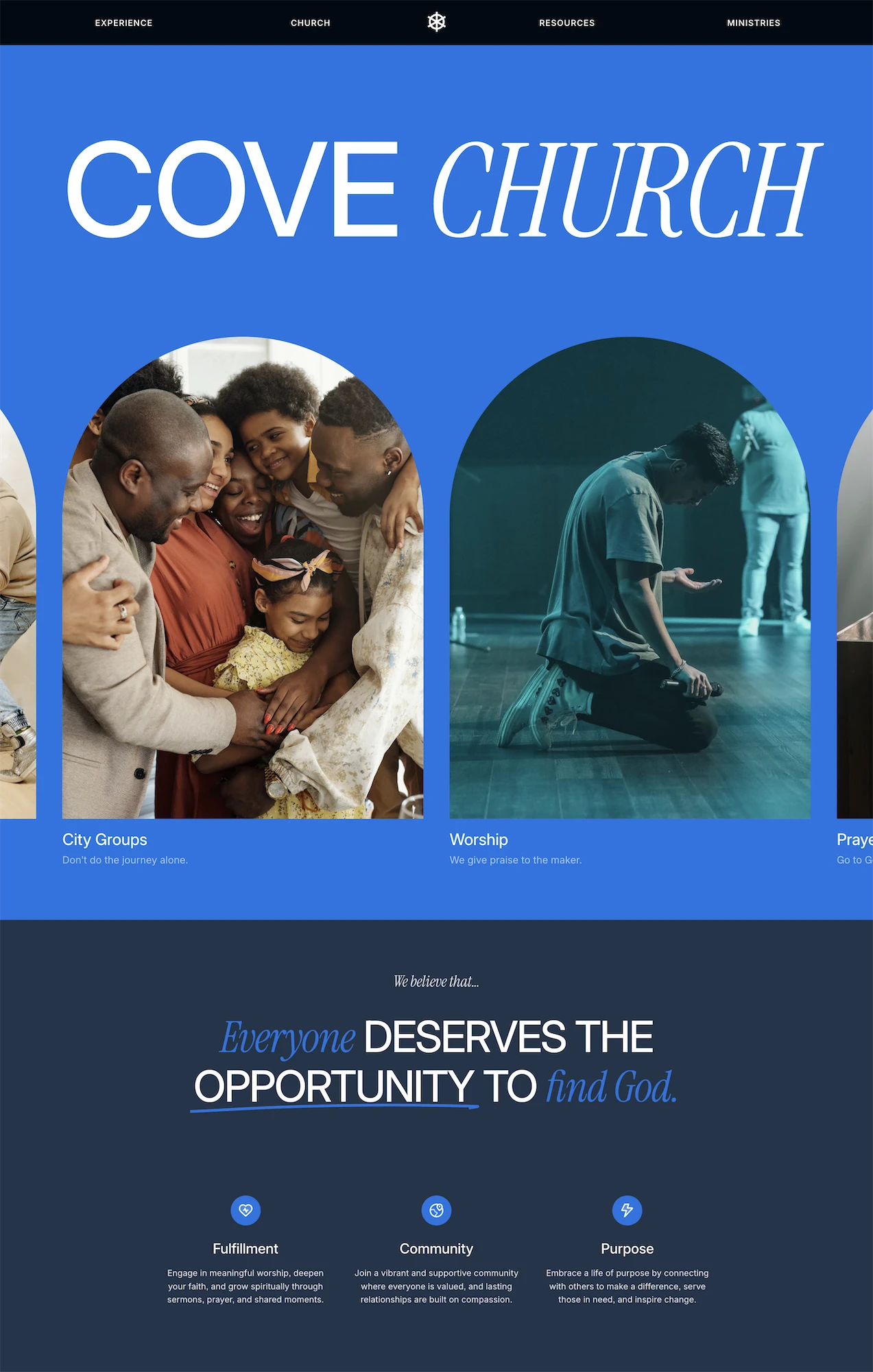 Cove | A Premium Squarespace 7.1 Website Template for Churches by Studio Mesa